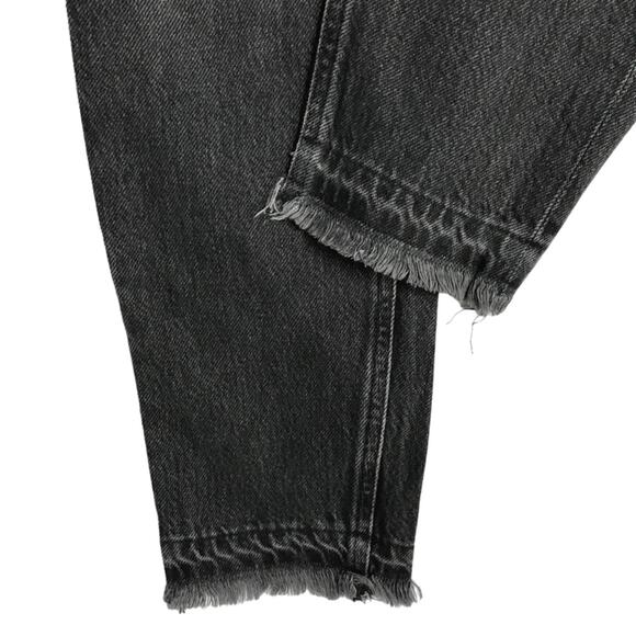 AGOLDE Jamie Straight Void Washed Black High Rise Slim Leg Cropped Denim Jean 24 - Picture 4 of 11